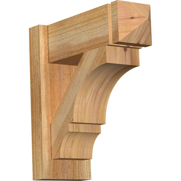 Ekena Millwork Balboa Rough Sawn Arts and Crafts Outlooker, Western Red Cedar, 6"W x 16"D x 16"H OUT06X16X16BOA03RWR - main